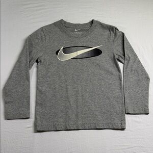 Nike Kids Heather Gray Long Sleeve Tee